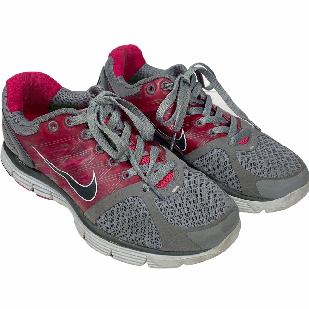 Nike Lunarglide 2 Running Sneakers Gray Pink Sz 8 - Picture 1 of 10